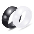 Anel de cerâmica preto e branco de venda quente anéis
